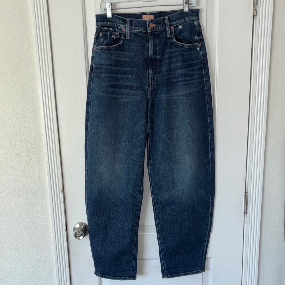 MOTHER Straight-Leg Jeans in Deep Indigo - Picture 3 of 16